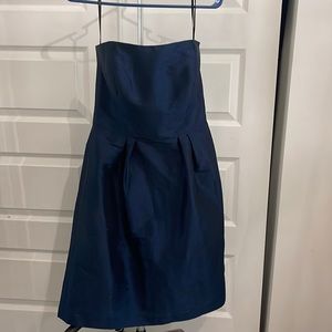 Alfred Sung strapless bridesmaids dress